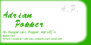 adrian popper business card